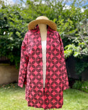 Magenta Cotton Batik Cardigan