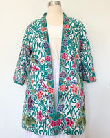 Floral Cotton Batik Cardigan