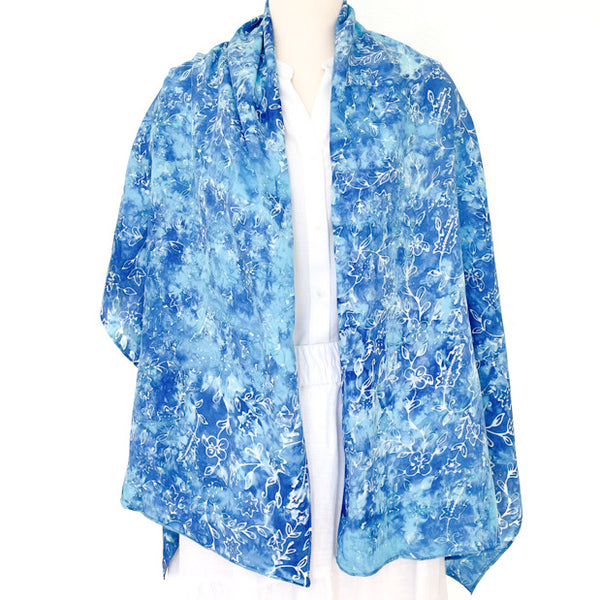 Sky blue Batik scarf