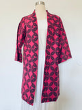 Magenta Cotton Batik Cardigan