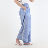 Skyblue Kawung Batik Culottes Pants