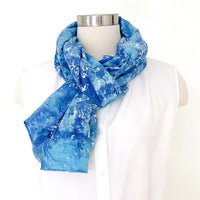 Sky blue Batik scarf