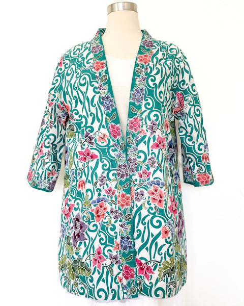 Floral Cotton Batik Cardigan